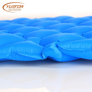 YUETOR OUTDOOR ltralight Air Mattress Automatic Inflatable Bed Portable Folding TPU Single Beach Mattress Outdoor Camping Mat