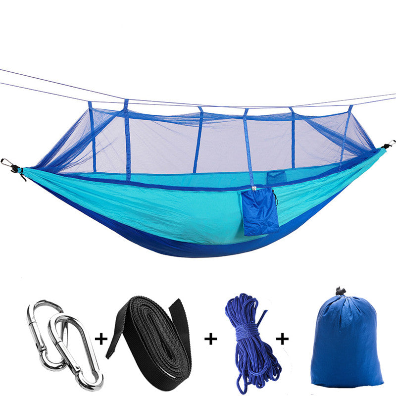 1-2 Person Outdoor Mosquito Net Parachute Hammock Camping Hanging Sleeping Bed Swing Portable  Double  Chair Hamac Army Green