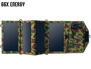 GGX ENERGY 8W Portable Solar Charger for Mobile Phone iPhone Folding Mono Solar Panel+Foldable Solar USB Battery Charger