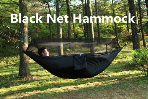 1-2 Person Outdoor Mosquito Net Parachute Hammock Camping Hanging Sleeping Bed Swing Portable  Double  Chair Hamac Army Green