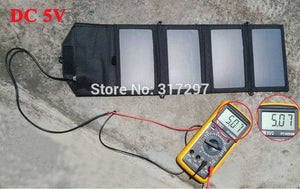 GGX ENERGY 8W Portable Solar Charger for Mobile Phone iPhone Folding Mono Solar Panel+Foldable Solar USB Battery Charger