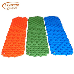 YUETOR OUTDOOR ltralight Air Mattress Automatic Inflatable Bed Portable Folding TPU Single Beach Mattress Outdoor Camping Mat