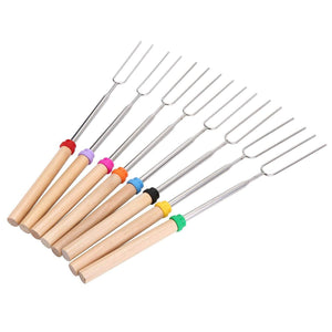 Marshmallow Roasting Sticks Stainless Steel Hot Dog Fork with Carrying Bag