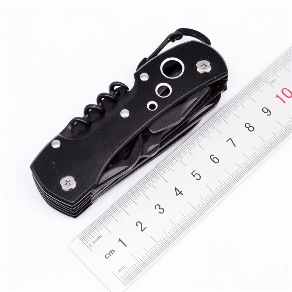 Black Multifunctional Swiss Knife Multi Purpose Army Folding Pocket Knife Outdoor Camping Survival EDC Tool