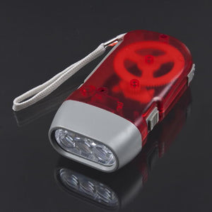 New 3 LED Hand Pressing Dynamo Crank Power Wind Up Flashlight Torch Light Hand Press Crank Camping Lamp Light