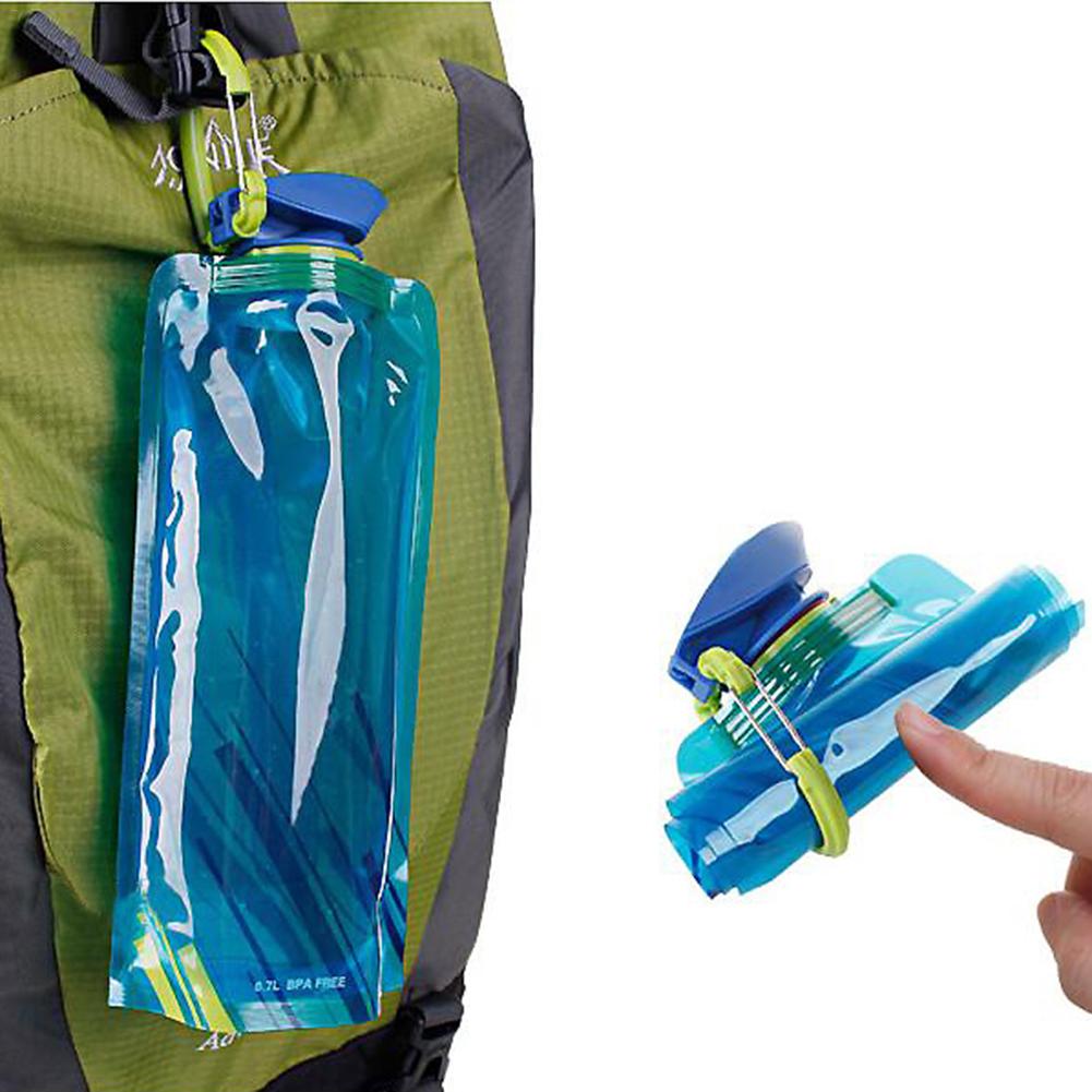 Reusable 700mL Sports Travel Portable Collapsible Folding Drink Water Bottle Kettle Outdoor Sports Water Bottle BPA free