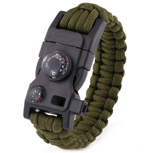 15 In 1 Paracord Survival Bracelet Multi-function  Wrist Strap