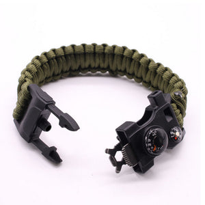 15 In 1 Paracord Survival Bracelet Multi-function  Wrist Strap